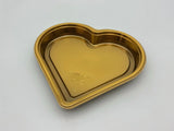 Heart-Shaped Food Container Gold Color with Lids for Valentine's Day