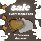 Heart-Shaped Food Container Gold Color with Lids for Valentine's Day