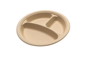 10 inch Wheat Straw Heavy-Duty Disposable Plates 3 Compartments – ST  International Supply Incorporated