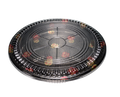 20/pack Heavy Duty Disposable Round Serving Trays Party Platter with Clear Lids 14"