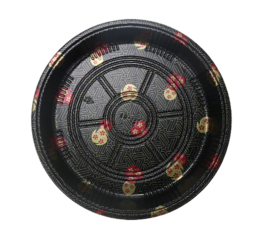 Heavy Duty Disposable Serving Round Trays Party Platter with Clear Lids 11.5"