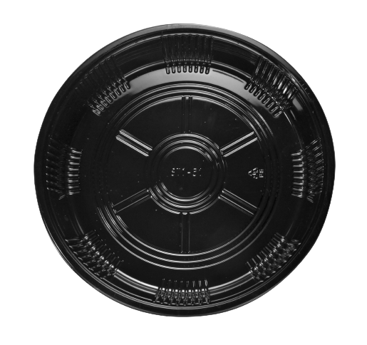 20/pack Heavy Duty Disposable Round Serving Trays Party Platter with Clear Lids 14"