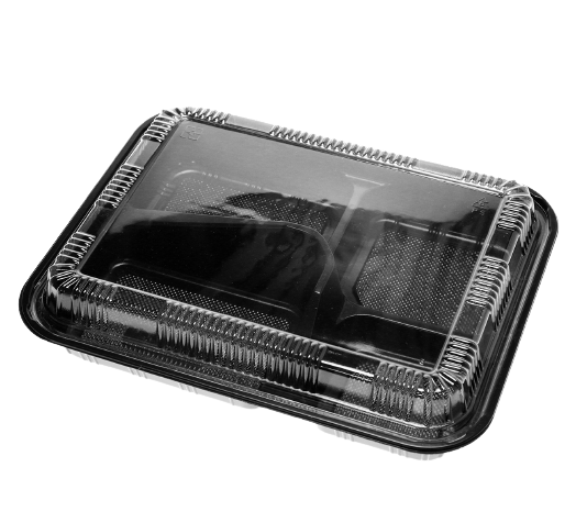 STI-306 5 Compartments PP Bento/Lunch Box Meal Prep Containers with Lids 100sets