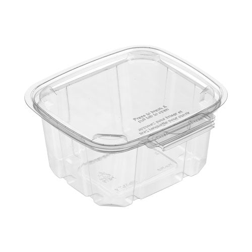 BreakAway | Rectangular Clear Hinged Food Salad Container With Leak-Resistant Lids