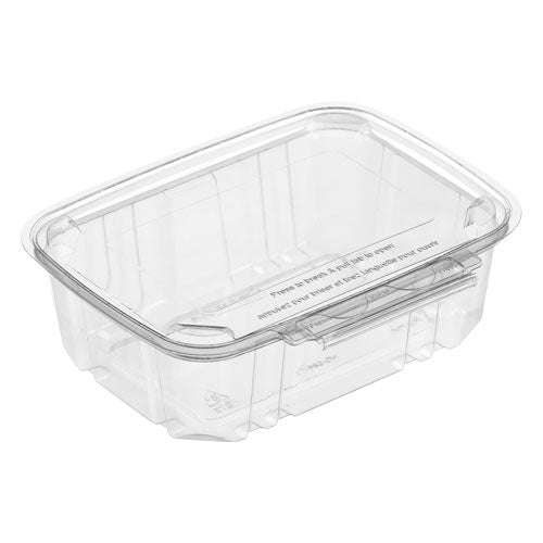 BreakAway | Rectangular Clear Hinged Food Salad Container With Leak-Resistant Lids