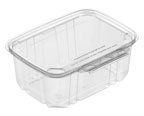 BreakAway | Rectangular Clear Hinged Food Salad Container With Leak-Resistant Lids