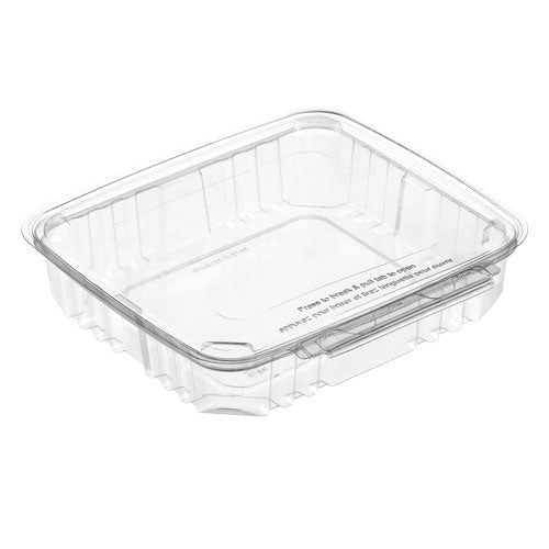 BreakAway | Rectangular Clear Hinged Food Salad Container With Leak-Resistant Lids