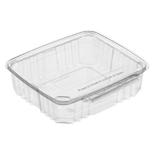 BreakAway | Rectangular Clear Hinged Food Salad Container With Leak-Resistant Lids