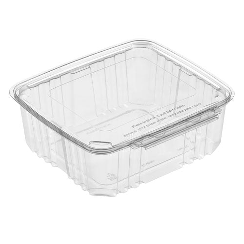 BreakAway | Rectangular Clear Hinged Food Salad Container With Leak-Resistant Lids