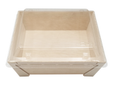 WBS-435 - 5" Square Wooden Container Togo Food Sushi Box Serving Trays 100sets
