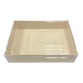 WBFD-120 - 6.5"x 4.72" Foldable Rectangular Wooden Container Togo Food Sushi Box Serving Trays with Lids