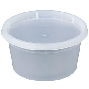 12oz Deli Food Storage Containers with Lid Togo Soup Cup Microwave Safe 240/pack