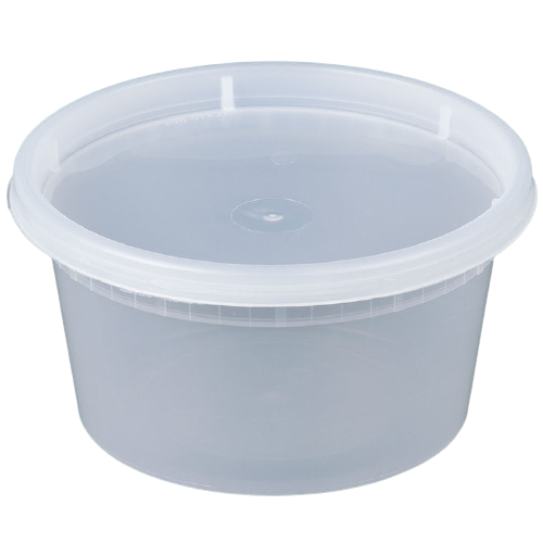 12oz Deli Food Storage Containers with Lid Togo Soup Cup Microwave Safe 240/pack