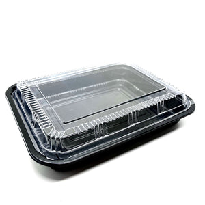 STI-830 Plastic PP Bento box with Lid Black 200sets