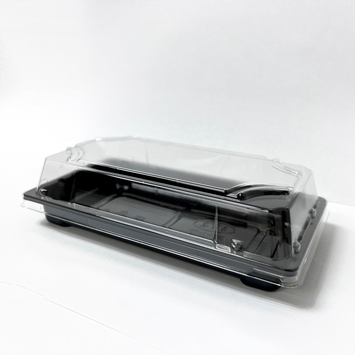 ST-1-006 | 6.7x3.9x1.8in Heavy Duty PET Sushi Trays with Lids, Blue/Black/Sakura Bases with Clear Lids, 100/200/400 sets