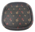 20/pack Heavy Duty Sushi Square Sakura Pattern Party Trays with Lids 15"