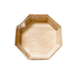 WBO-12  6" octagonal Wooden Sushi Container Togo Food Box with Lid