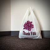 Thank You T-Shirt Bags  (White) - Grocery, Shopping Bag, Restaurants, Convenience Store