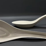10*100/Pack biodegradable Wheat Straw Fiber milky Spoons 5.5 Inch