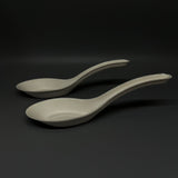 10*100/Pack biodegradable Wheat Straw Fiber milky Spoons 5.5 Inch