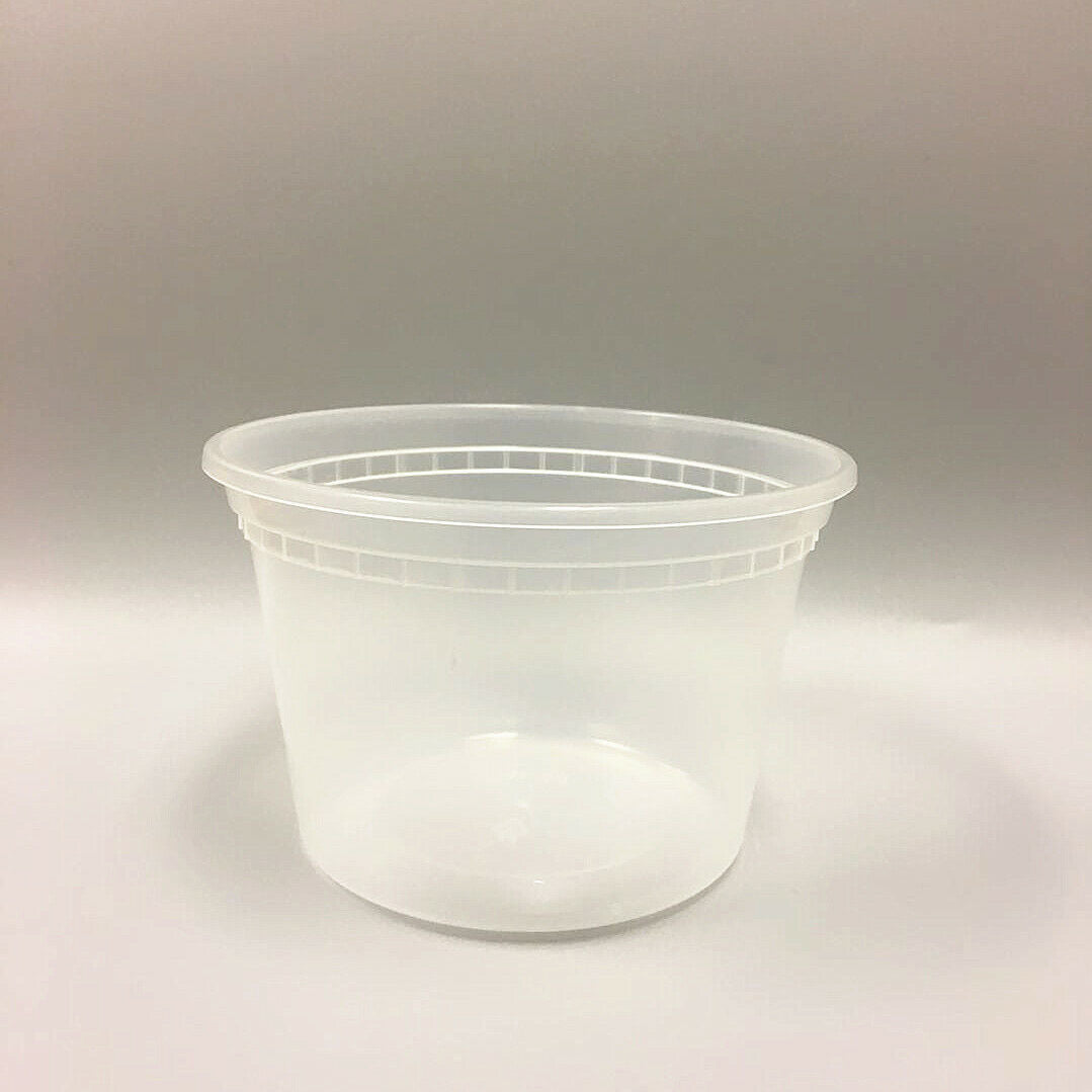 16oz Deli Food Storage Containers with Lid Togo Soup Cup Microwave Safe 240/pack