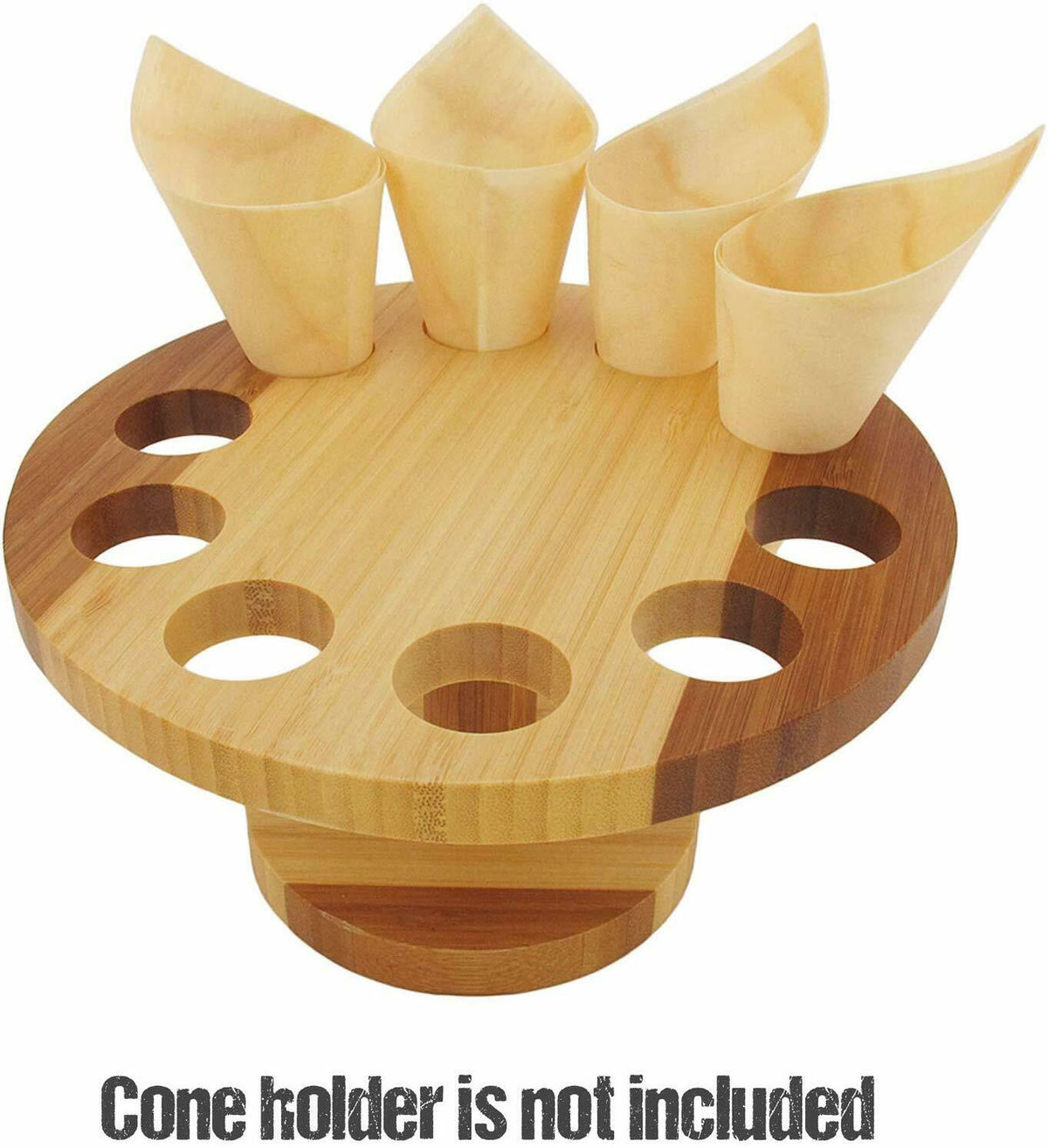 100/Pack 5" Disposable Pinewood Serving & Tasting Cone