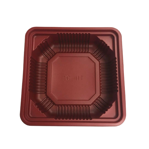 Take Out Square Lunch Bento Container with clear Lid 1/3-Compartment 6.5 x6.5"